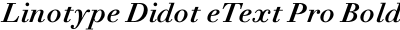 Linotype Didot eText Pro Bold Italic